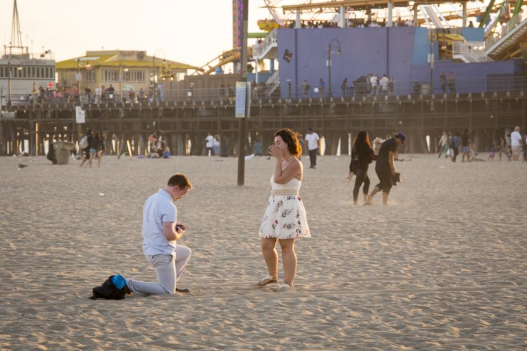 Photo Santa Monica Engagement Photography: Matthew’s Beach Proposal