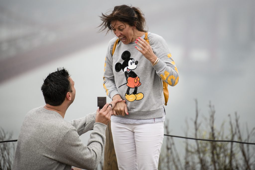 An emotional proposal moment