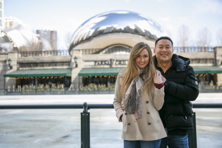 Photo Chicago Engagement Proposals: John’s Millennium Park Proposal